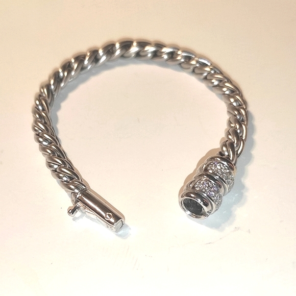 White Gold Rope Diamond Bracelet - Picture 13 of 16